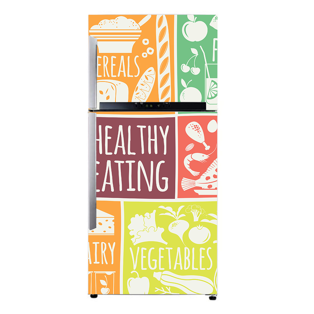 SKK0013-Sticker Kulkas Healthy Eating